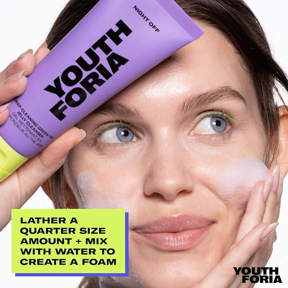 Youth Foria Night Off Deep Cleansing Green Tea Jelly Cleanser - Picture 3 of 5
